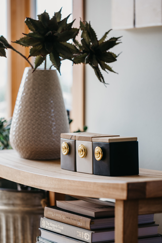 Square Ceramic Candle - Grey