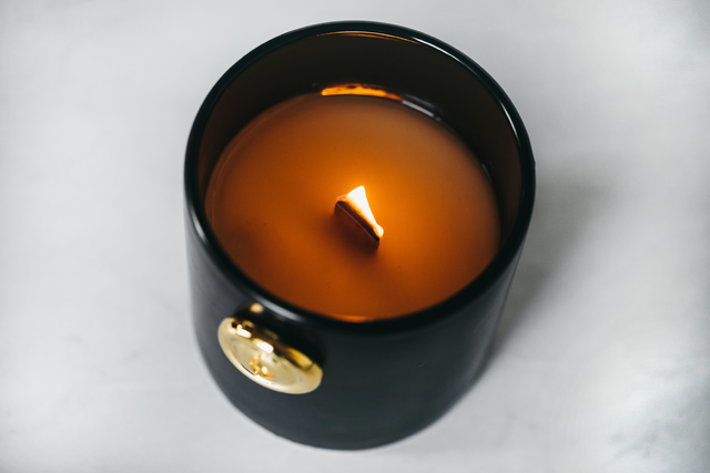 Round Ceramic Candle - Black