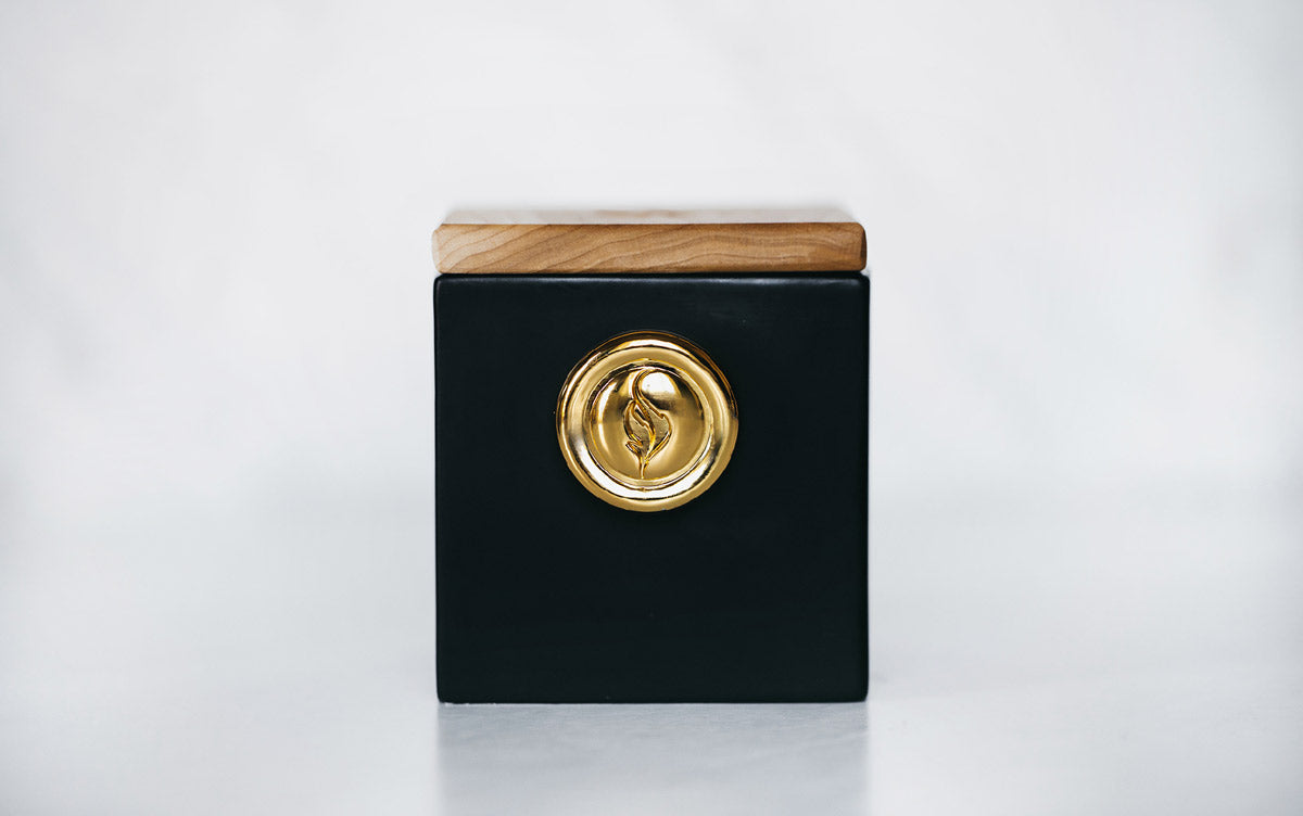 Ceramic Square Candle Black
