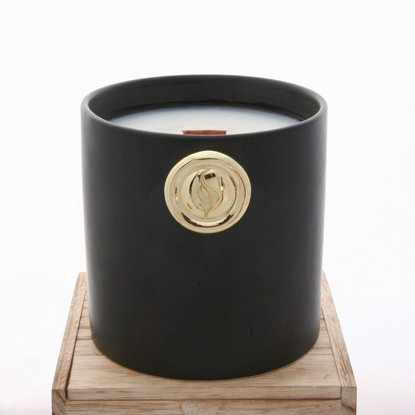 Round Ceramic Candle - Black