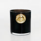 Glass Round Candle Black